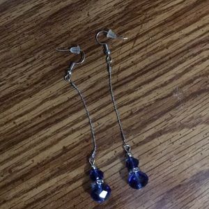 Blue ear rings